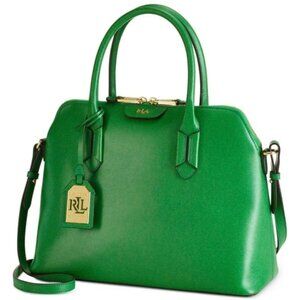 ****ISO LAUREN RALPH LAUREN TATE DOME LEATHER SATCH IN GREEN ONLY